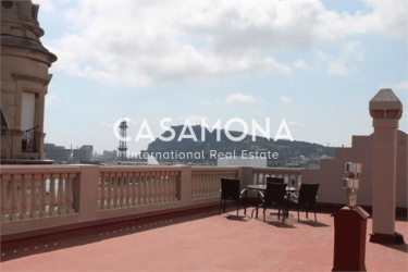 Views of the Harbour and Catalan Style Loft with Cute Terrace for Sale